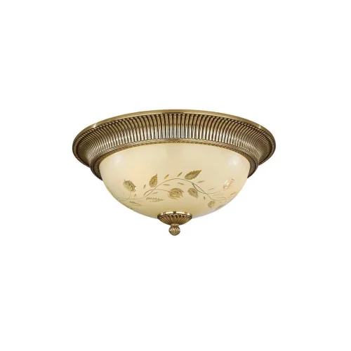 Люстра потолочная  PL 6308/3 Reccagni Angelo жёлтая на 3 лампы, основание золотое в стиле классический 